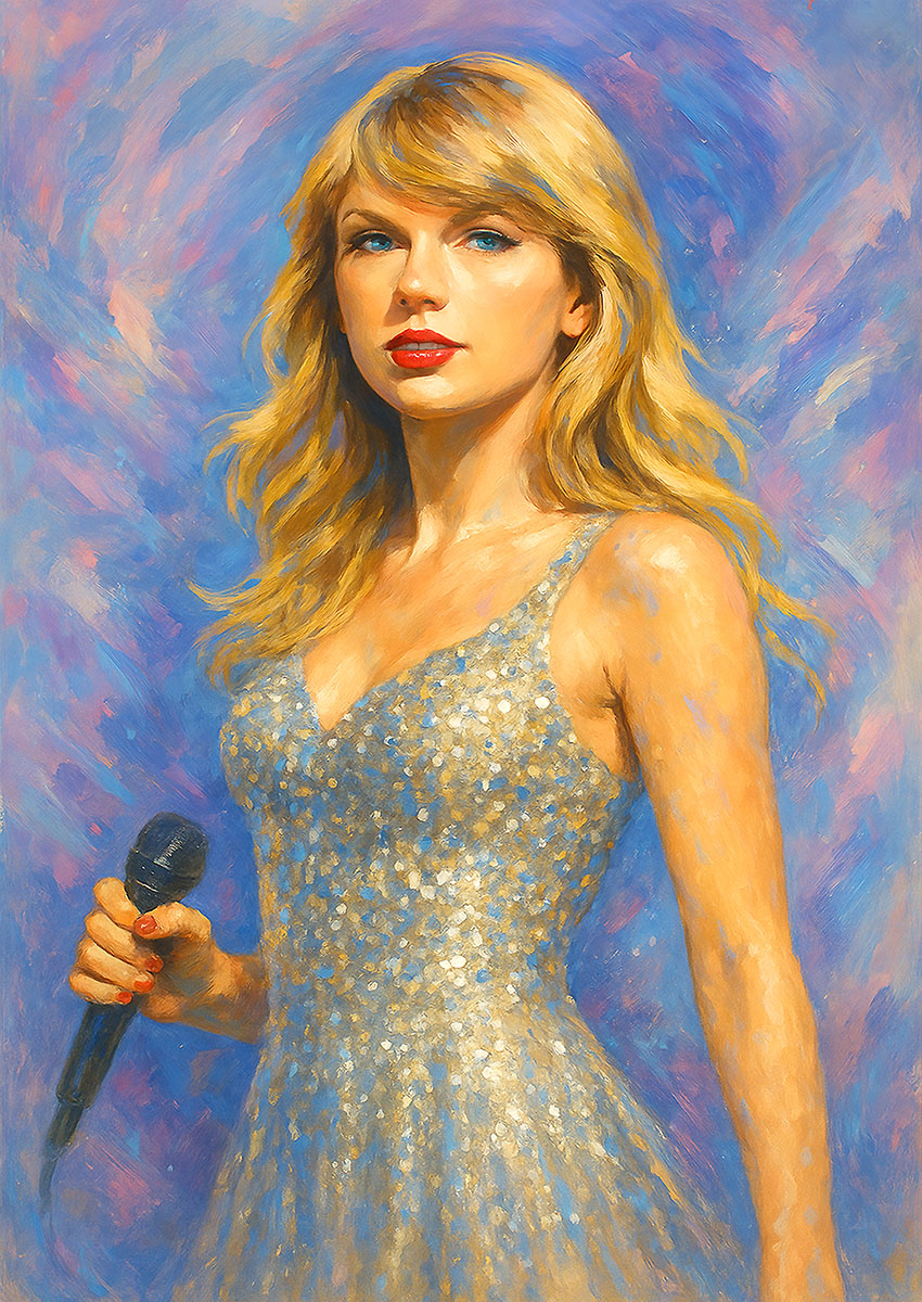 Taylor Swift Portrait Canvas Print & Poster Wall Art - AI PRINT LAB
